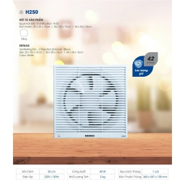 Quạt hút thông gió Senko H250 40W