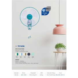 Quạt treo Senko TC1626 3 cánh 47W