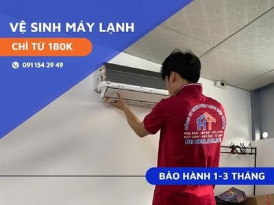 Vệ sinh máy lạnh treo tường chỉ 180K tại TP.HCM